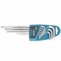  Набор ключей имбусовых Torx -TT, 9 шт: T10-T50, экстра-длинные, S2, сатинированные Gross, фото 1 