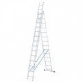  Лестница, 3 х 14 ступеней, алюминиевая, трехсекционная, Россия, Сибртех, фото 1 