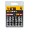  Бита двухсторонняя, PH2-PH2 х 45 мм, сталь S2, 10 шт. Denzel, фото 1 