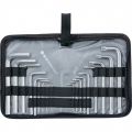  Набор ключей имбусовых HEX-Torx , 18 шт: HEX 1.5-10 мм, T10-T50, CrV, коротких, с сатиновым покрытием Matrix, фото 1 