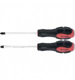  Набор ударных отверток 2 шт, PH2 х 100, SL6 х 100 CrV Matrix, фото 1 