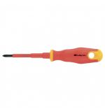  Отвертка диэлектрическая PH1 х 80 мм, CrV, до 1000 В, двухкомпонентная рукоятка Сибртех, фото 1 