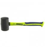  Киянка резиновая, 680 г, черная резина, фибергласовая рукоятка Сибртех, фото 1 