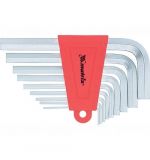  Набор ключей имбусовых HEX, 1.5-10 мм, CrV, 9 шт, коротких, с сатиновым покрытием Matrix, фото 1 