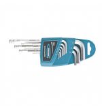  Набор ключей имбусовых HEX, 1.5-10 мм, S2, 9 шт, удлиненные с шаром, сатинированные Gross, фото 1 