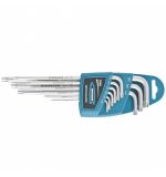  Набор ключей имбусовых Torx -TT, 9 шт: T10-T50, экстра-длинные, S2, сатинированные Gross, фото 1 