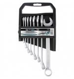  Набор ключей комбинированных, 8-19 мм, 8 шт, CrV, матовый хром Stels, фото 1 