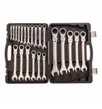  Набор ключей комбинированных, трещоточных шарнирных 22 шт. Matrix, фото 1 