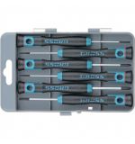  Набор отверток для точной механики, CrMo, двухкомпонентные рукоятки, 6 шт, пластиковый бокс Gross, фото 1 