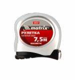  Рулетка Magnetic,7,5 м х 25 мм,магнитный зацеп Matrix, фото 1 