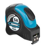  Рулетка "Schlagfest",5 м x 19 мм,магнитный обрезиненный зацеп,двусторонняя шкала,Нейлоновое покрытие,автоматическая фиксация Gross, фото 1 