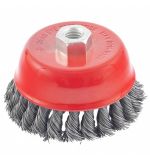  Щетка для УШМ, 100 мм, М14, "чашка", крученая проволока 0.5 мм Matrix, фото 1 