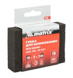  Губка для шлифования, 100 х 70 х 25 мм, мягкая, P 80 Matrix, фото 1 