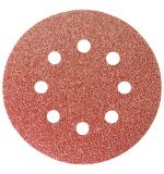  Круг абразивный на ворсовой подложке под "липучку", перфорированный, P 100, 125 мм, 5 шт Matrix, фото 1 