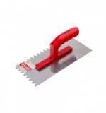  Гладилка стальная, 280 x 130 мм, зеркальная полировка, пластмастмассовая ручка, зуб 8 x 8 мм Matrix, фото 1 