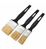  Набор кистей флейцевых 3 шт. (25 мм, 35 мм, 50 мм), натуральная щетина, пластиковая ручка Сибртех, фото 1 