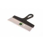  Шпатель из нержавеющей стали, 250 мм, зуб 6 х 6 мм, пластмассовая ручка Сибртех, фото 1 