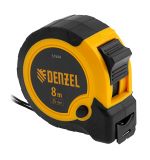  Рулетка 8м х 25мм, двухкомп. корпус, кнопка-пауза Denzel, фото 1 