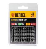  Бита двухсторонняя, PH2-PZ2 х 45 мм, сталь S2, 10 шт. Denzel, фото 1 