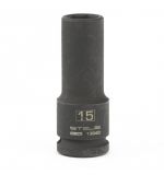  Головка ударная удлиненная шестигранная, 15 мм, 1/2, CrMo Stels, фото 1 
