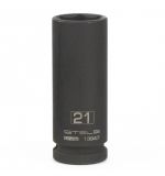  Головка ударная удлиненная шестигранная, 21 мм, 1/2, CrMo Stels, фото 1 