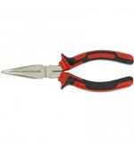  Длинногубцы изогнутые Nickel, 160 мм, никелированные, двухкомпонентные рукоятки Matrix, фото 1 