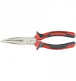  Длинногубцы изогнутые Nickel, 200 мм, никелированные, двухкомпонентные рукоятки Matrix, фото 1 