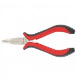  Длинногубцы изогнутые Mini, 130 мм, никелированные, авторазжим, двухкомпонентные рукоятки Matrix, фото 1 