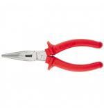  Длинногубцы прямые Econom, 160 мм, шлифованные, пластмассовые рукоятки Matrix, фото 1 