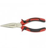  Длинногубцы прямые Nickel, 160 мм, никелированные, двухкомпонентные рукоятки Matrix, фото 1 