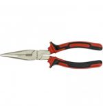  Длинногубцы прямые Nickel, 200 мм, никелированные, двухкомпонентные рукоятки Matrix, фото 1 