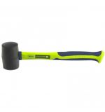  Киянка резиновая, 450 г, черная резина, фибергласовая рукоятка Сибртех, фото 1 