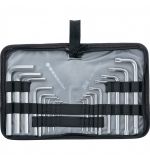  Набор ключей имбусовых HEX-Torx , 18 шт: HEX 1.5-10 мм, T10-T50, CrV, коротких, с сатиновым покрытием Matrix, фото 1 