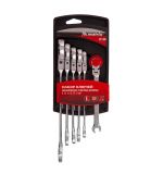  Набор ключей комбинированных, трещеточных шарнирных 6 шт Matrix, фото 1 