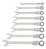  Набор ключей комбинированных, трещеточных шарнирных 8 шт Matrix, фото 1 