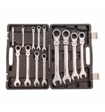  Набор ключей комбинированных, трещоточных шарнирных 13 шт. Matrix, фото 1 