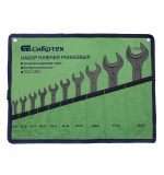  Набор ключей рожковых, 6-32 мм, 10 шт, CrV, фосфатированные, ГОСТ 2839 Сибртех, фото 1 