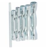  Набор ключей-трубок торцевых, 8 х 17 мм, вороток, оцинкованные, 6 шт, Sparta, фото 1 