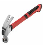  Молоток-гвоздодер, 450 г, боек c магнитом, фибергласовая обрезиненная рукоятка Matrix, фото 1 