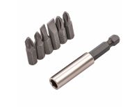  Набор бит, магнитный адаптер для бит, сталь 45Х, 7 предметов, пластиковый кейс Matrix, фото 3 