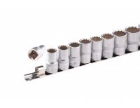  Набор торцевых головок, 1/2, двенадцатигранные, CrV, 10 шт, 10-22 мм Stels, фото 3 