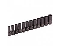  Набор ударных глубоких шестигранных торцевых головок, 1/2", 10-24 мм, в кейсе 12 шт. Stels, фото 2 