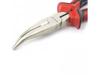  Длинногубцы изогнутые Nickel, 200 мм, никелированные, двухкомпонентные рукоятки Matrix, фото 2 