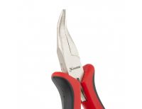  Длинногубцы изогнутые Mini, 130 мм, никелированные, авторазжим, двухкомпонентные рукоятки Matrix, фото 4 