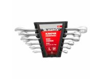  Набор ключей комбинированных, 6-17 мм, 6 шт, CrV, матовый хром Matrix, фото 3 