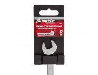  Ключ комбинированный трещоточный, 12 мм, CrV, зеркальный хром Matrix Professional, фото 5 