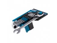  Набор ключей комбинированных трещоточных, количество зубьев 100, СRV, 5 шт, 8- 17 мм Gross, фото 3 