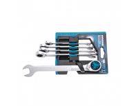  Набор ключей комбинированных трещоточных, количество зубьев 100, СRV, 5 шт, 8- 17 мм Gross, фото 4 