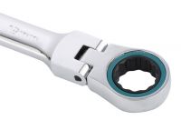  Набор ключей комбинированных с трещоткой, 8-19 мм, 7 шт, шарнирные, CrV Gross, фото 4 