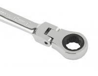  Ключ комбинированный трещоточный, 13 мм, CrV, шарнирный, зеркальный хром Matrix Professional, фото 3 